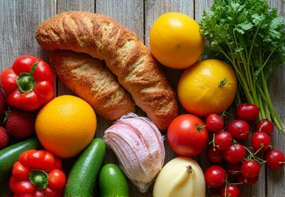 Array of fresh produce